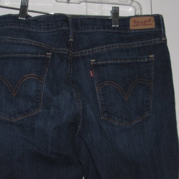 LEVI’S 505 Mid-Rise Straight Dark Wash Jeans Size 14S - Picture 4 of 7